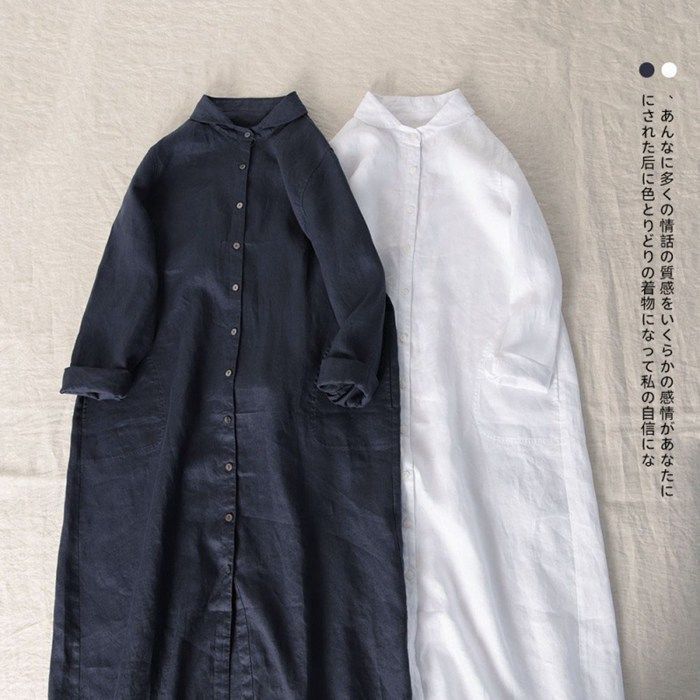 美品⭐️慈雨　ジウ　シャツワンピ　薄手ロングコート　ブラック　変形 セール】 〈手洗い可能〉ロング ステンカラー コート 24SS