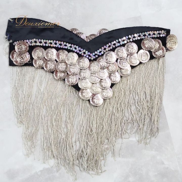 シルバー ビーズ装飾 ベリーダンス