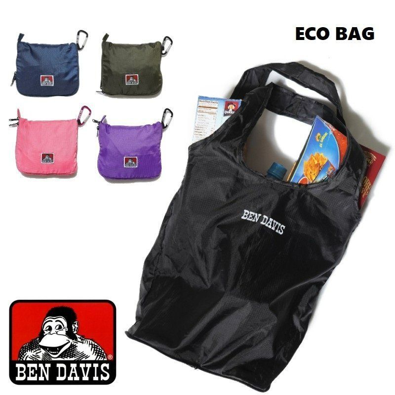 BEN DAVIS ベンデイビス Eco bag エコバッグ カラビナ付き - メルカリ