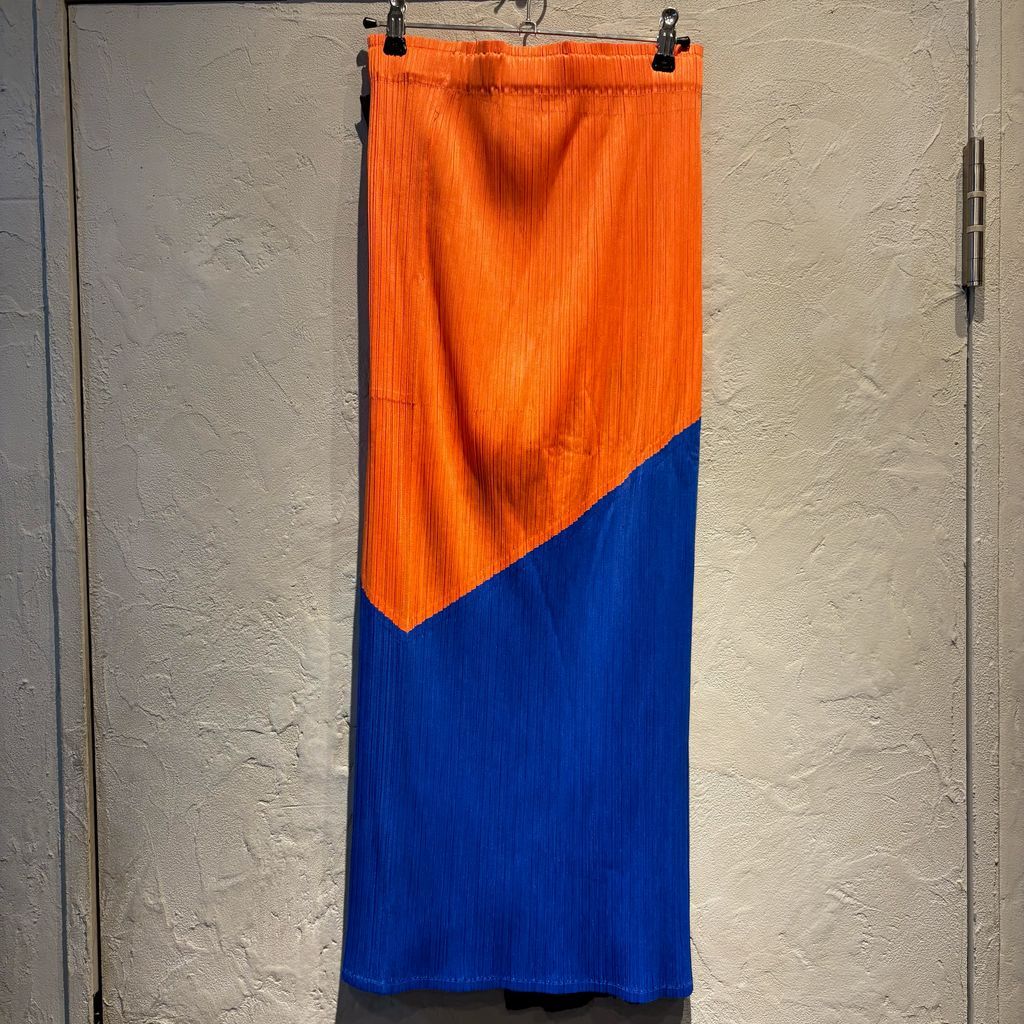 PLEATS PLEASE ISSEY MIYAKE プリーツプリーズイッセイミヤケ 21SS Long Skirt ロングスカート ブラック オレンジ ブルー size 4 代官山A10