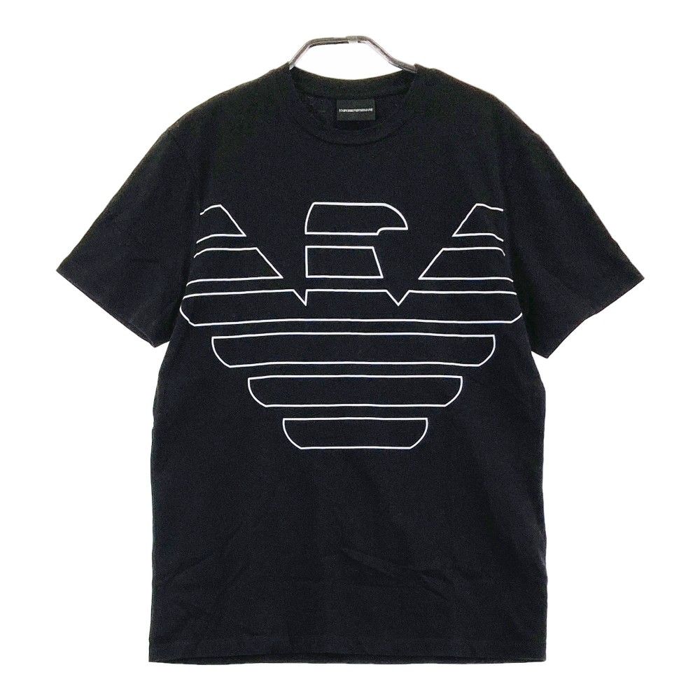 EMPORIO ARMANI エンポリオ アルマーニ 7V1TC4 1J00Z 半袖Tシャツ ロゴプリント  ブラック系 M [240101255082] メンズ