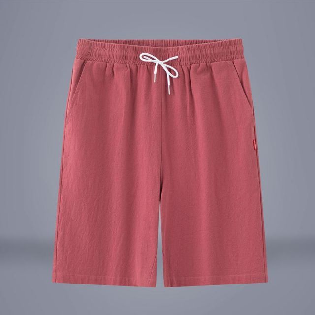 種類19：4XL/E：カーキ メンズ ファッション 服 男性用 オシャレ シンプル 大人 かっこいい 大きいサイズ ストリート 紳士服 綿 パンツ 夏 カジュアル ミディアム 麻 ビーチ