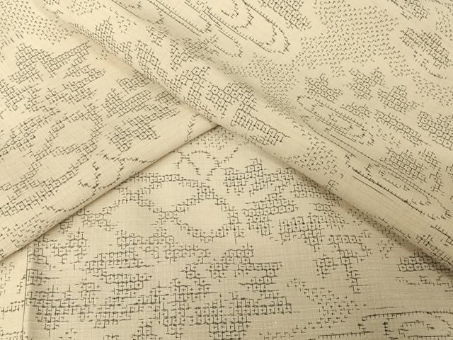 平和屋着物○本場結城紬 重要無形文化財 100亀甲 道長吉祥花唐草