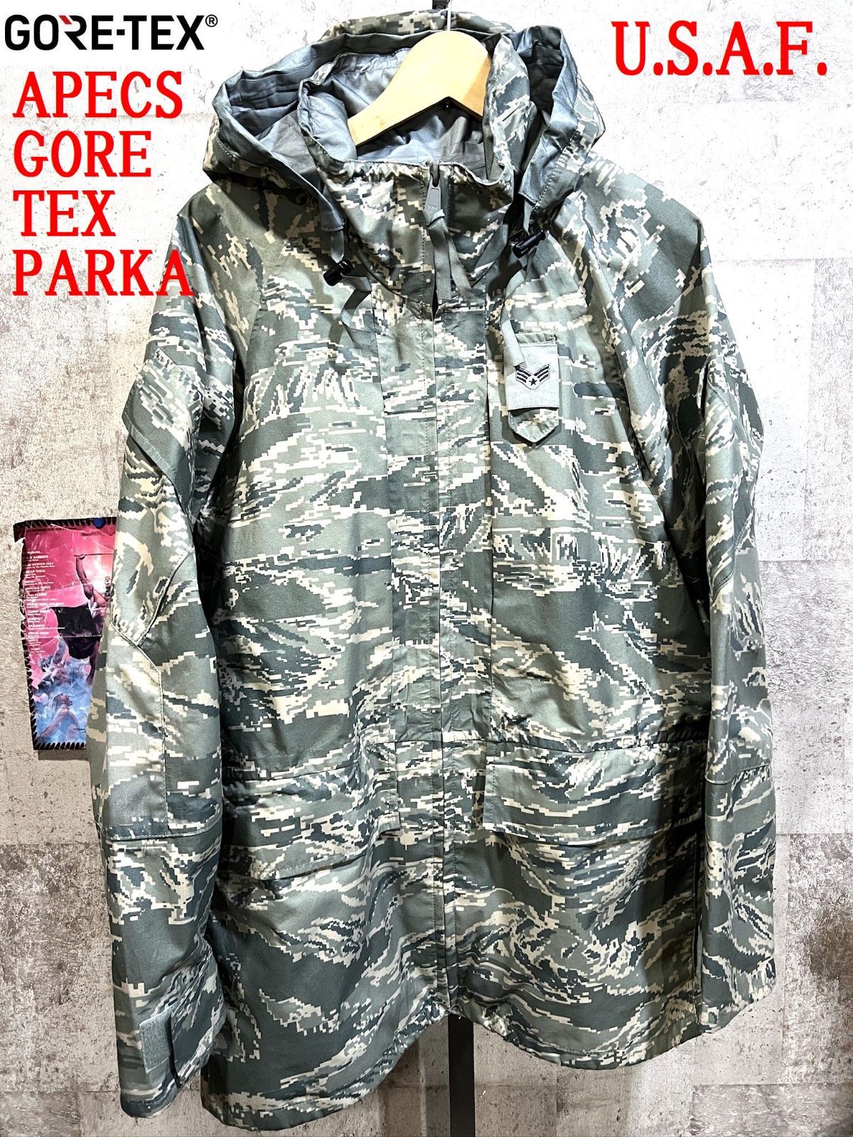 美品 米軍 USAF APECS ABU デジタル タイガーカモ GORE-TEX ゴアテックス パーカー M 空軍 - メルカリ