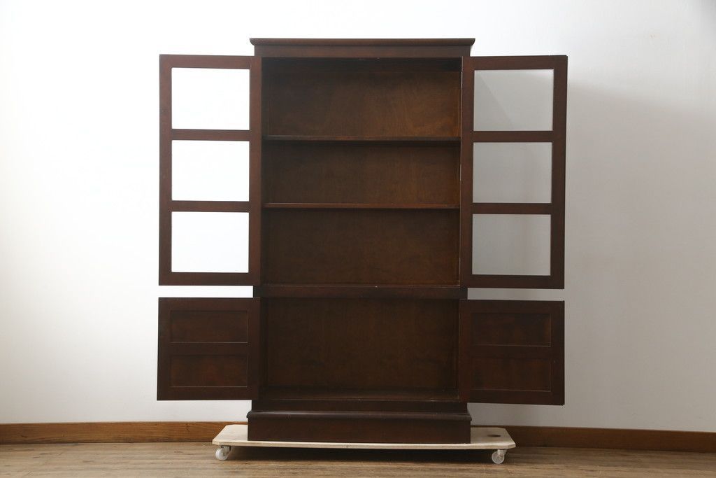 松本民芸家具 キャビネット 本棚 飾り棚 カップボード 食器棚 水目桜