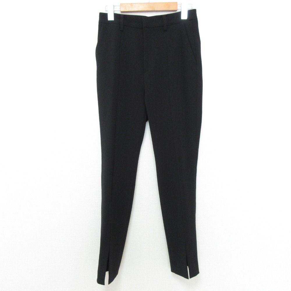 24SS ColPierrot L Appartement コルピエロ アパルトモン Strech Slit Pants ストレッチスリットパンツ サイズ34 ブラック レディース 古着