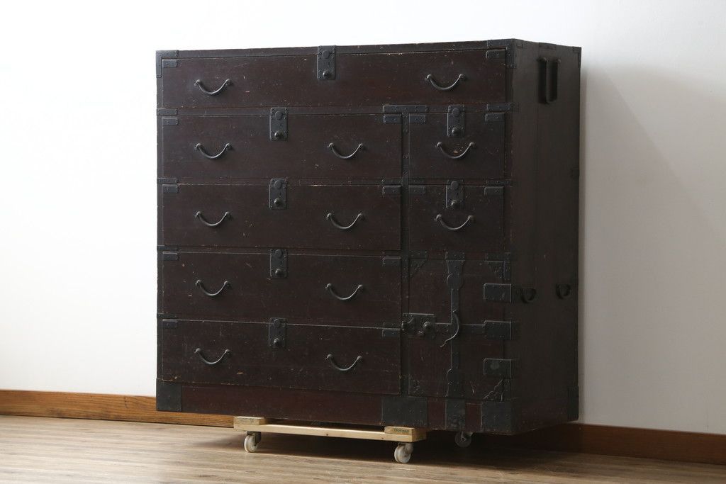 唐木家具 紫檀 茶棚 四君子 透かし彫り 違い棚 飾り棚 茶箪笥 煎茶 和