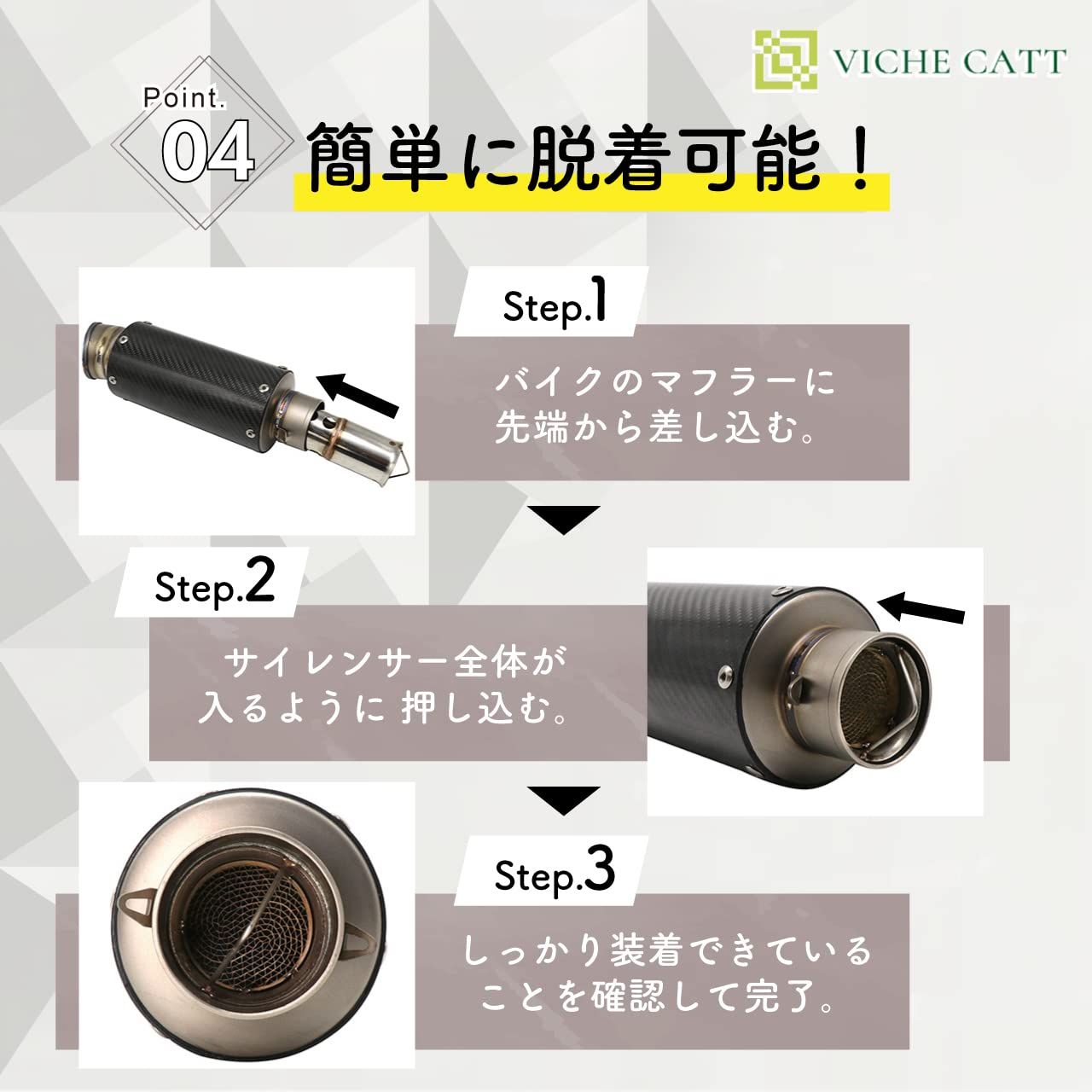 バイク サイレンサー バイクマフラー インナーサイレンサー 排気
