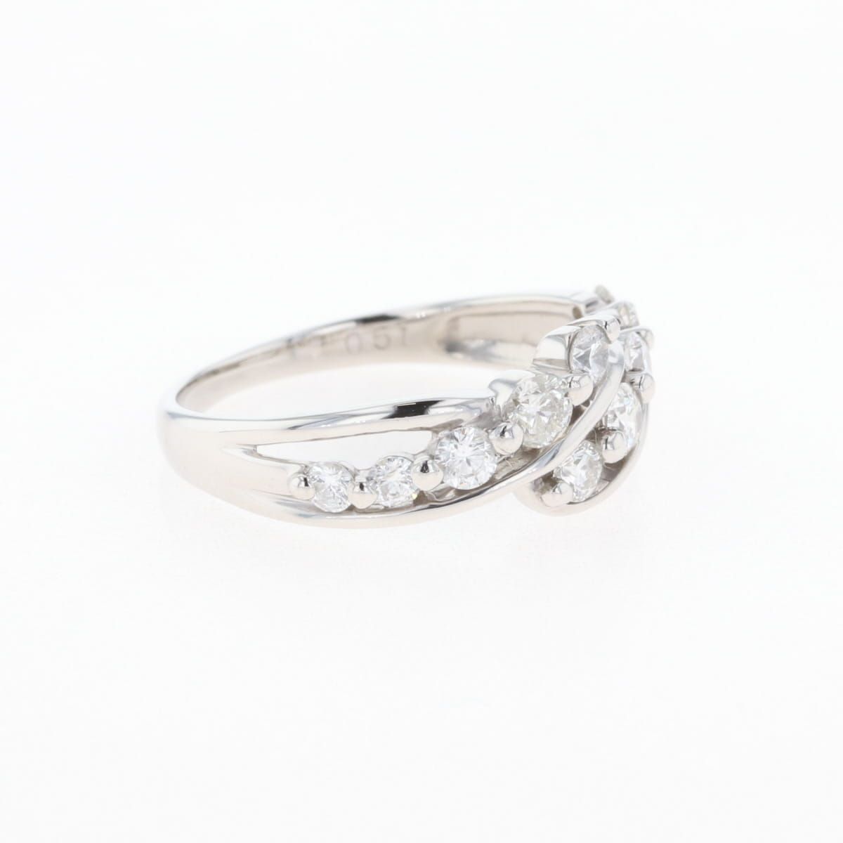 メレダイヤ デザインリング プラチナ 指輪 リング 9.5号 Pt900  