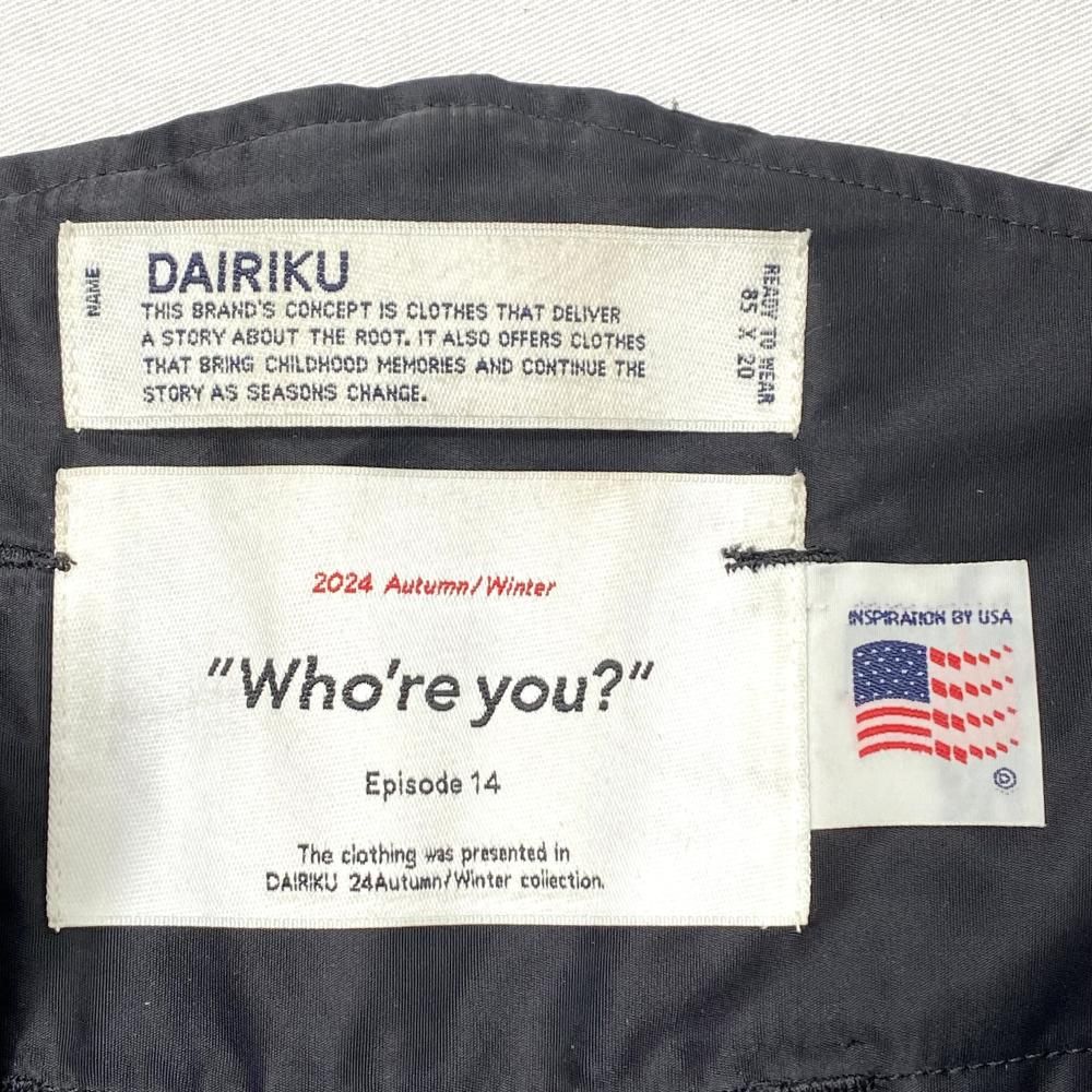 中古】DAIRIKU 24AW Half Nylon Pants サイズM 24AW NY-3 ブラック