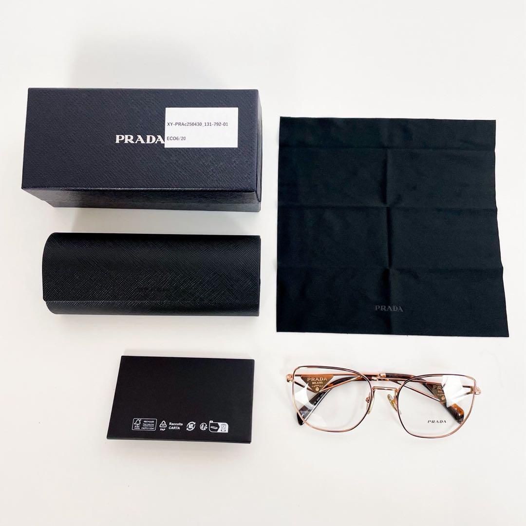 HANA　PRADA 度無し メガネ 完品セット 近年モデル 美品】PRADA プラダ 眼鏡 メガネ 度なし レディース