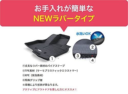 人気商品】立体フロアマット_ブラック/ラバータイプ_ブラック