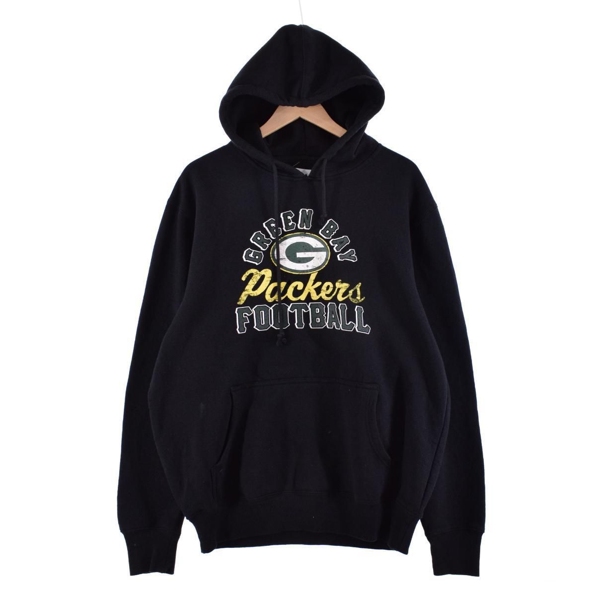 古着 Majestoc NFL GREEN BAY PACKERS グリーンベイパッカーズ プリント スウェットプルオーバーパーカー メンズXL/eaa300321