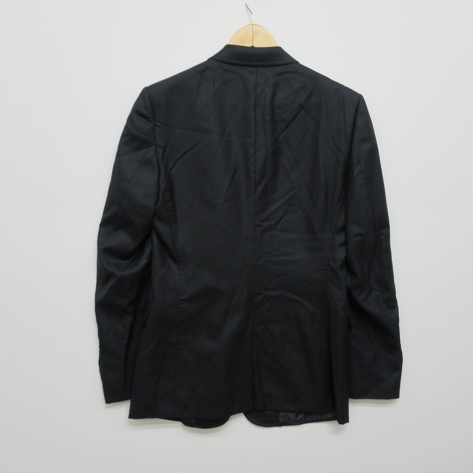 激安直営店 GUCCI(グッチ)/テーラードジャケット/BLACK×NAVY/LAINE/シルク混 ジャケット・アウター
