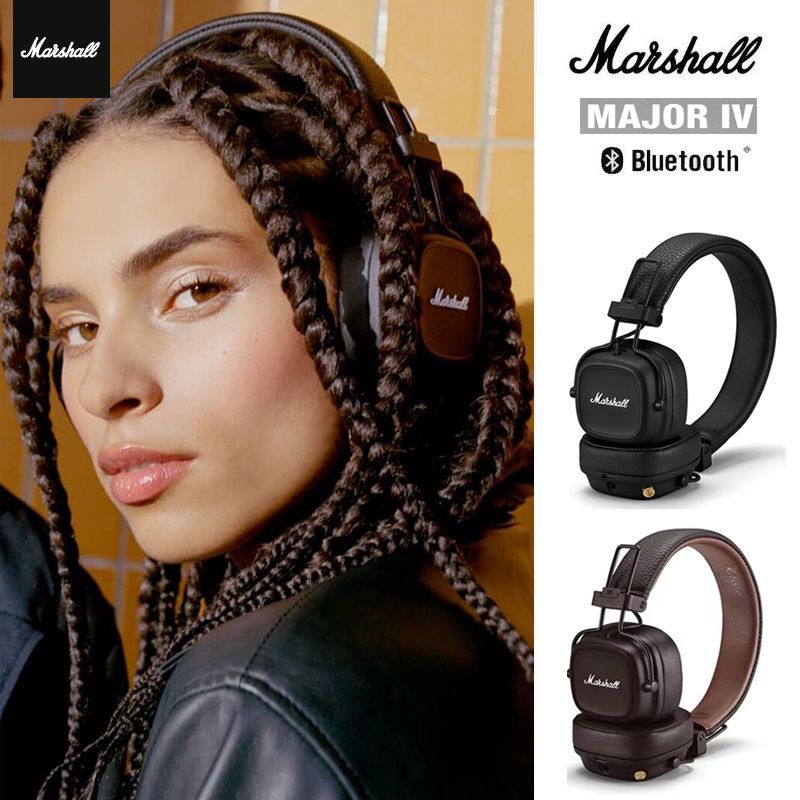 Marshall マーシャル Major IV Black ワイヤレスヘッドホン Bluetooth 密閉型 オンイヤー ヘッドフォン 小型 折り畳み  ブラック メジャー4 送料無料 - メルカリ