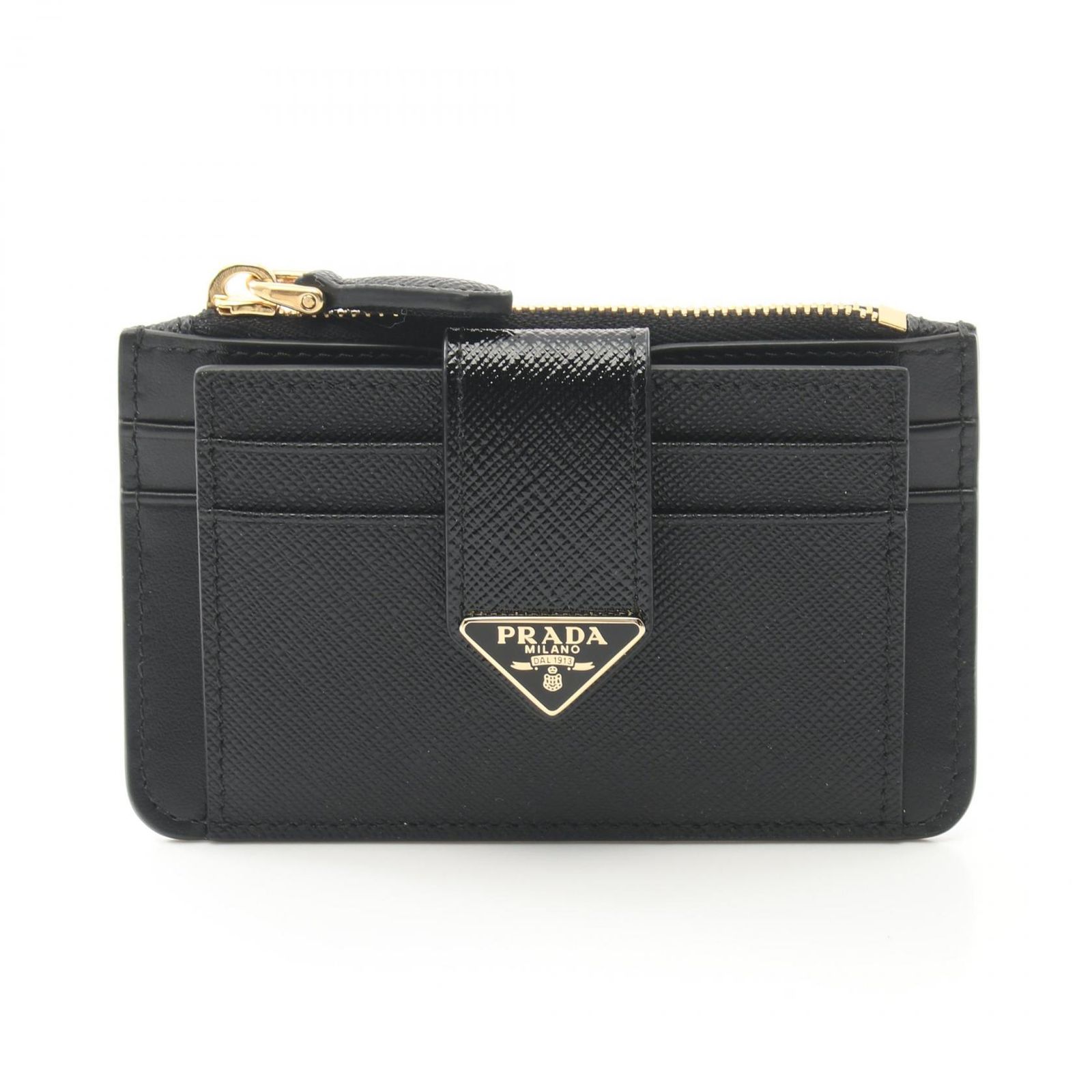 プラダ PRADA コインケース SAFFIANO TAB LU 1MC0382C7XF0002 ブラック レザー カードケース レディース