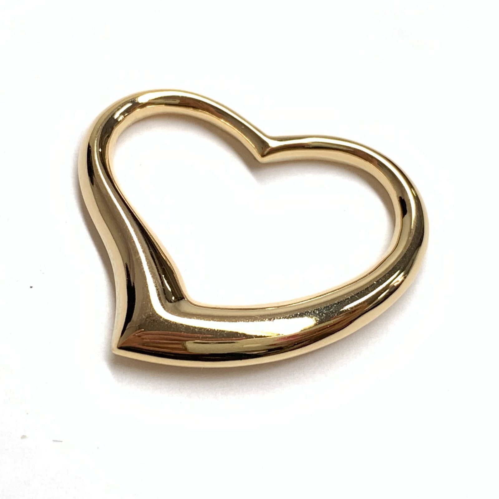 f001 Z2 6.新品仕上げ K18 オープンハート ペンダントトップ