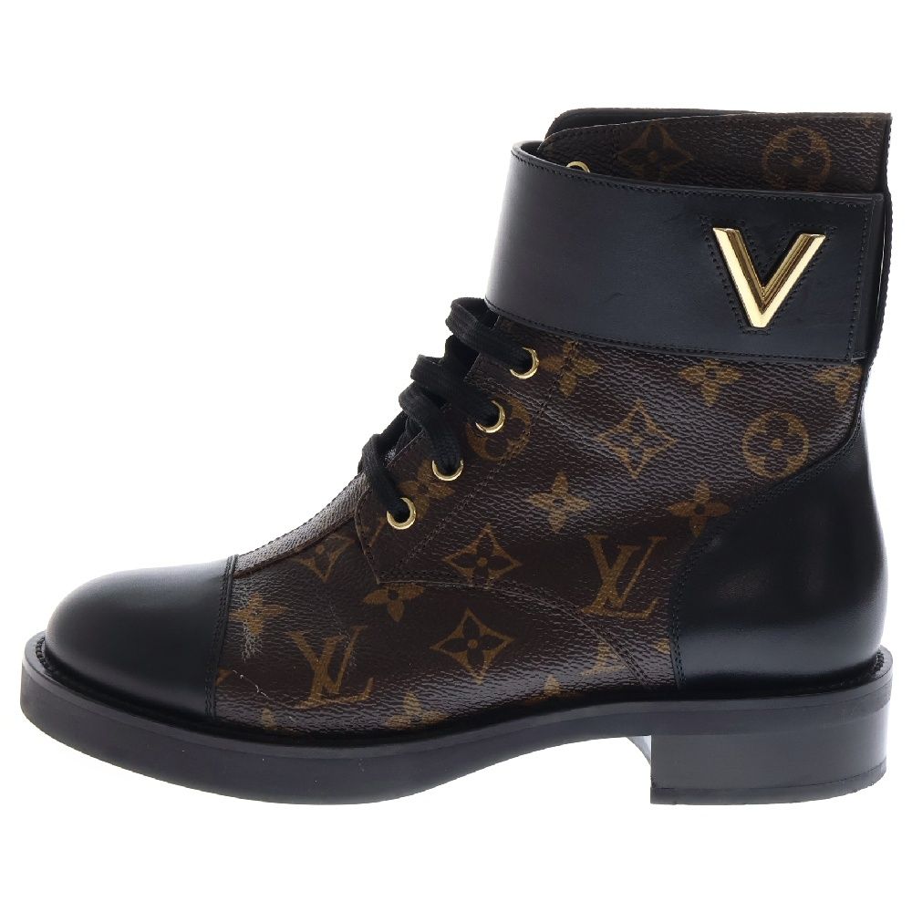 美品】LOUIS VUITTON ルイヴィトン ショートブーツ ブラック 【公式通販】