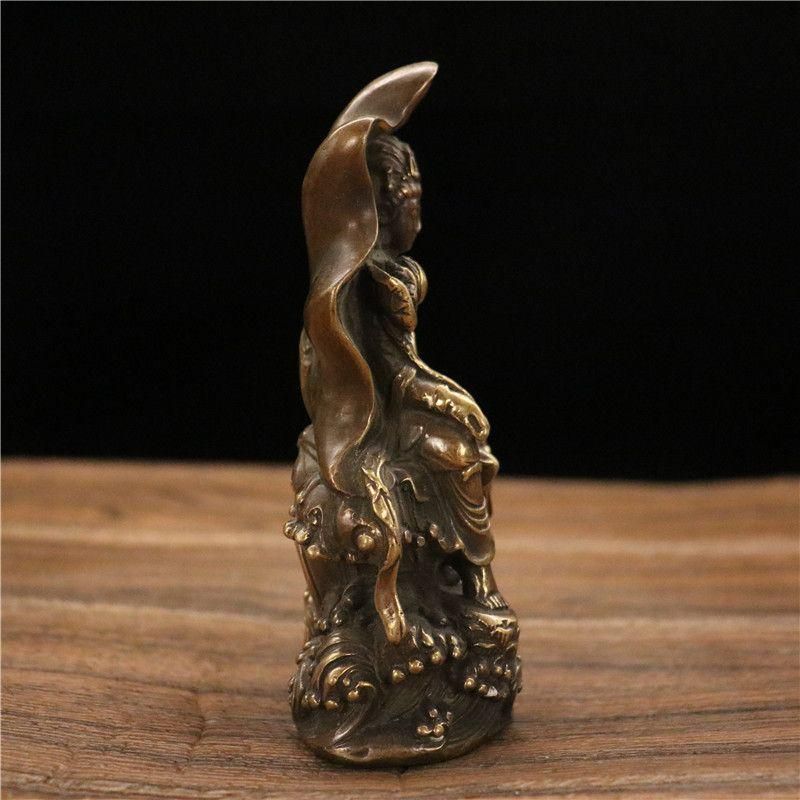 仏教美術 仏像 蓮華蓮葉自在観音仏像 銅製 銅器 仏教美術 仏像 蓮華蓮葉自在観音仏像 銅製 銅器 - メルカリ