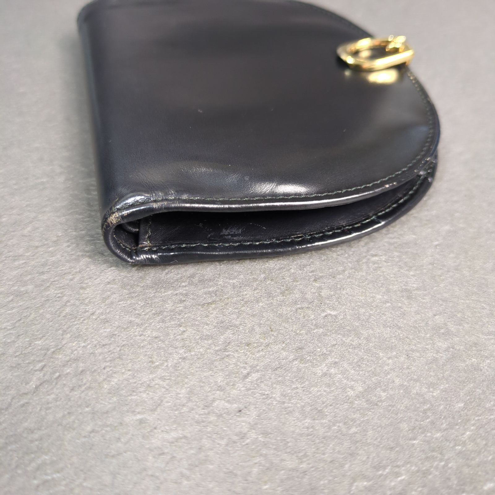 OLD GUCCI オールドグッチ レザーウォレット 2つ折り財布 革財布 G金具