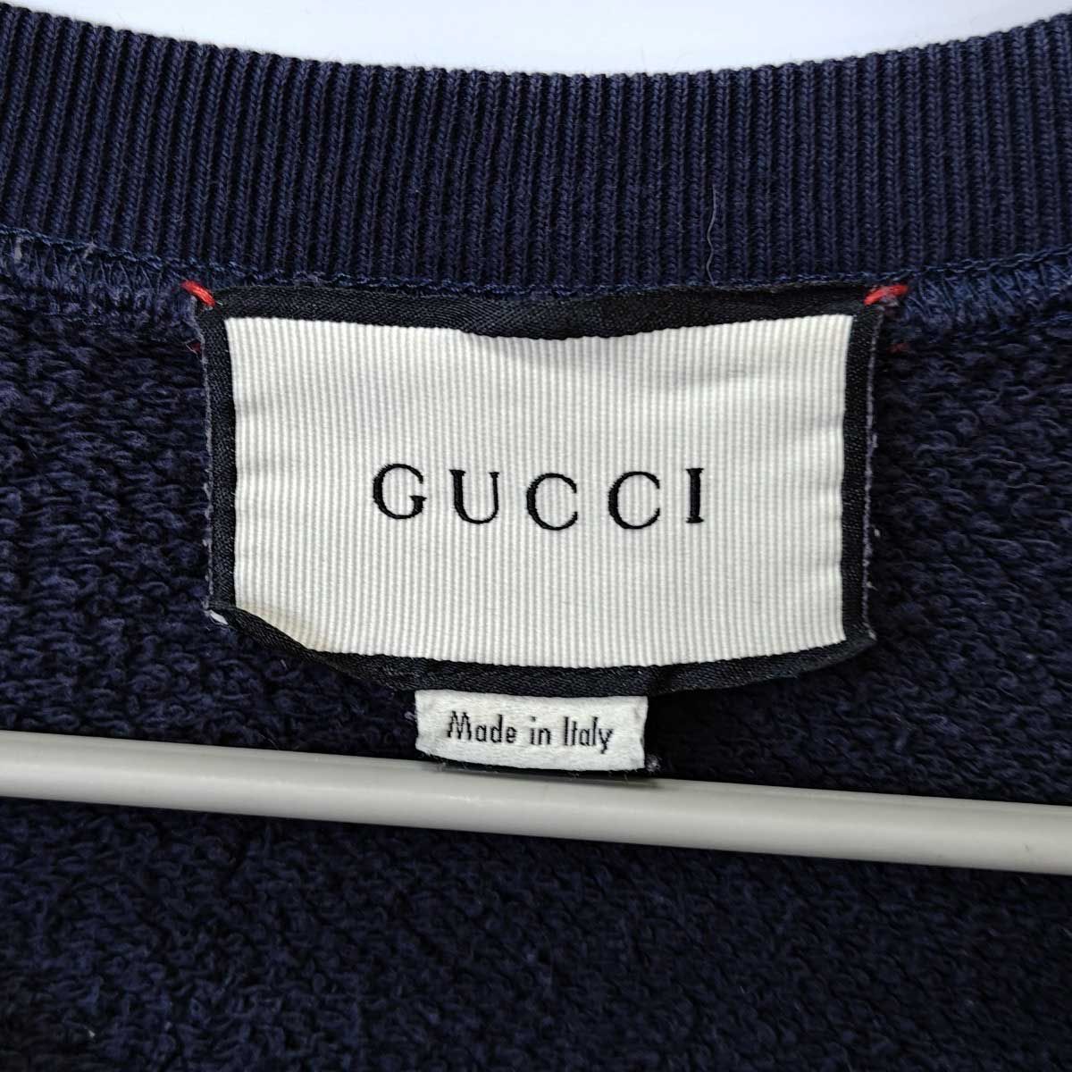 グッチ 2018クルーズコレクション テディベア クルーネック スウェットトレーナー S ネイビー 489677-X9N17 GUCCI グッチ 2018クルーズコレクション テディベア クルーネック スウェット