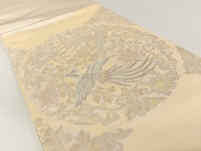 平和屋着物○龍村美術織物 六通柄 本袋帯 磁香鳳遊錦 正絹 逸品