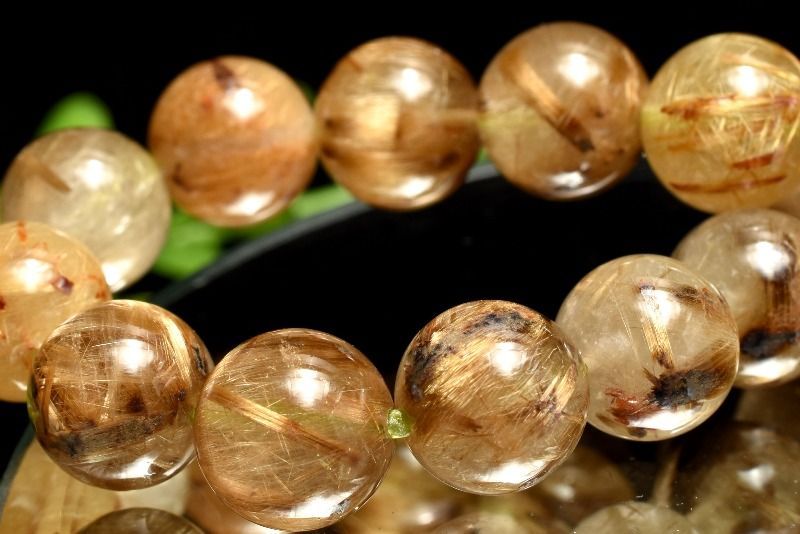 タイガータイチンルチルクォーツ 金運 パワーストーン ブレスレット