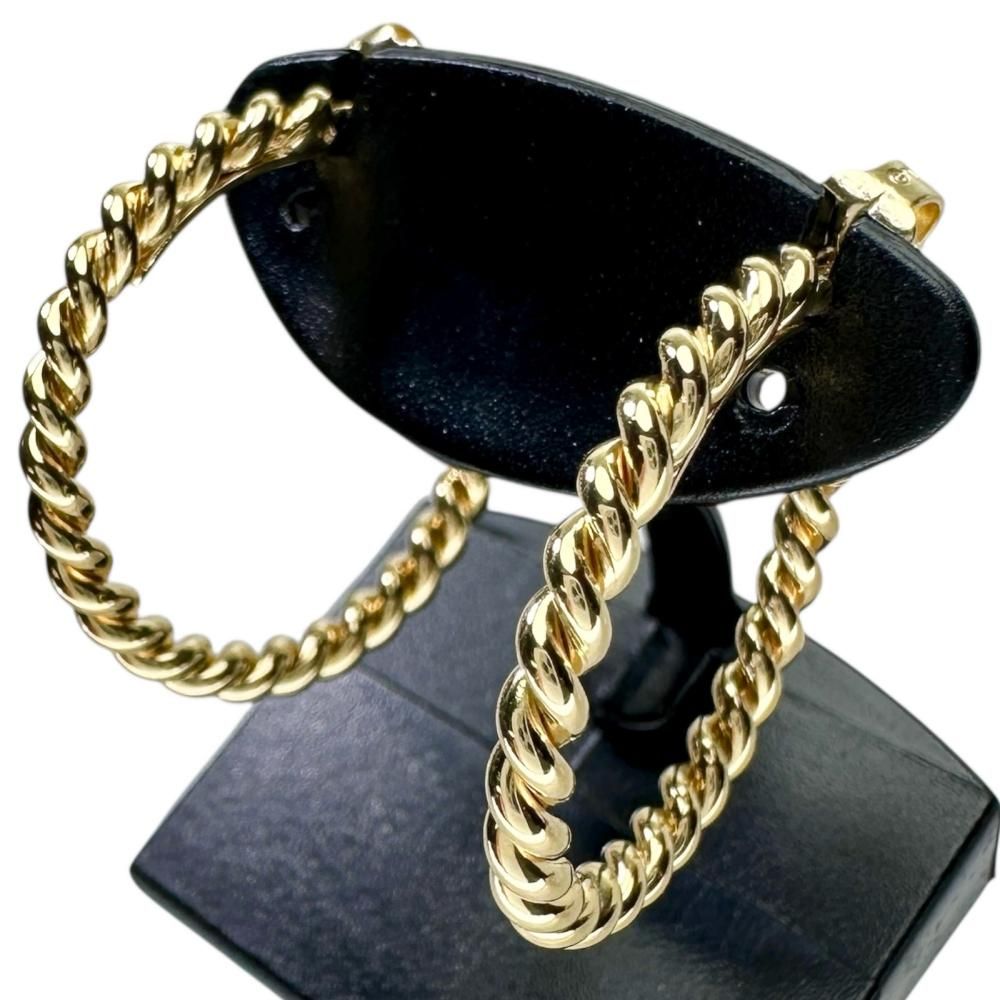 TIFFANY&Co./ティファニー】ツイスト フープ ピアス K18ゴールド 18金