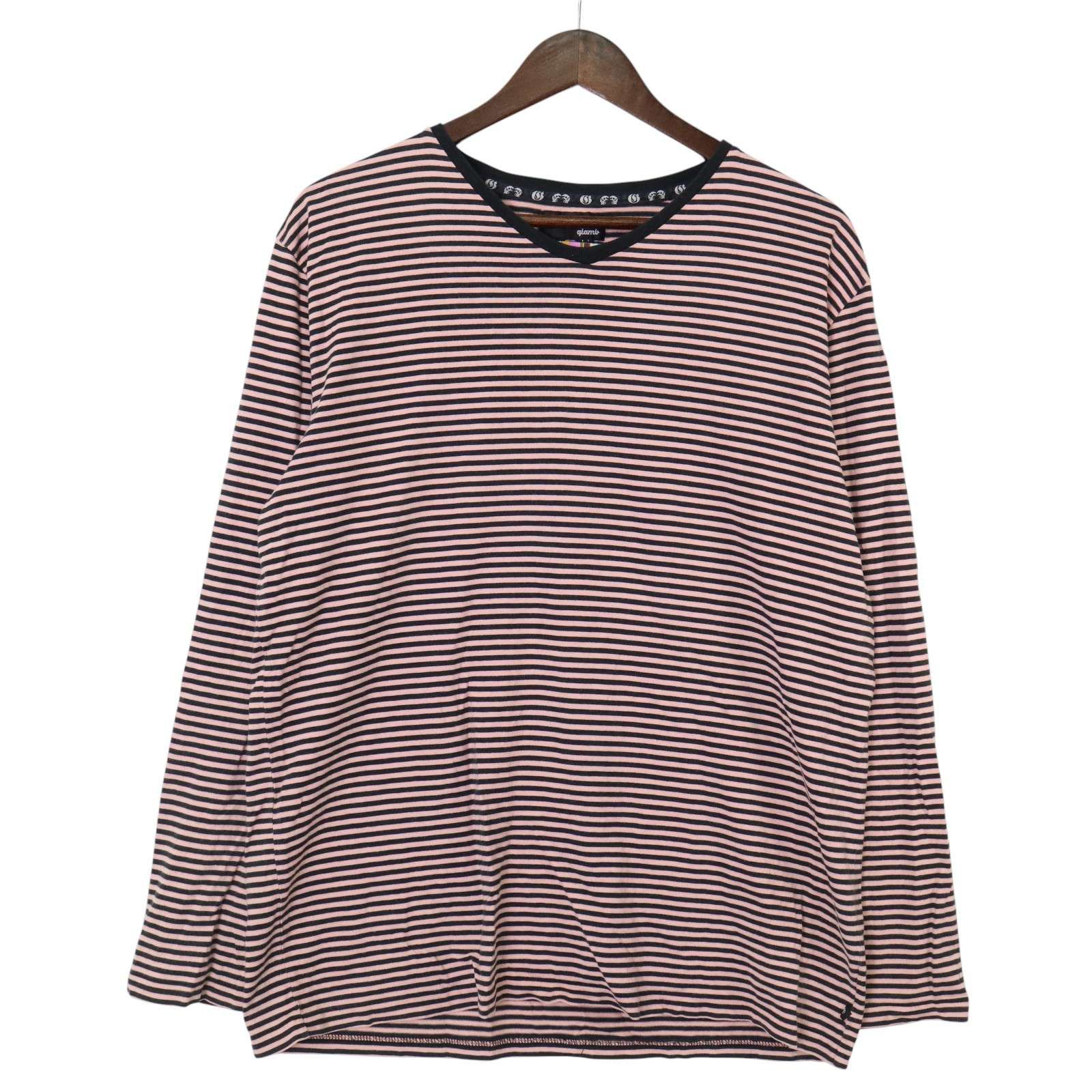 glamb グラム 通年☆ 長袖 ボーダー ロンTシャツ カットソー Sz.4 