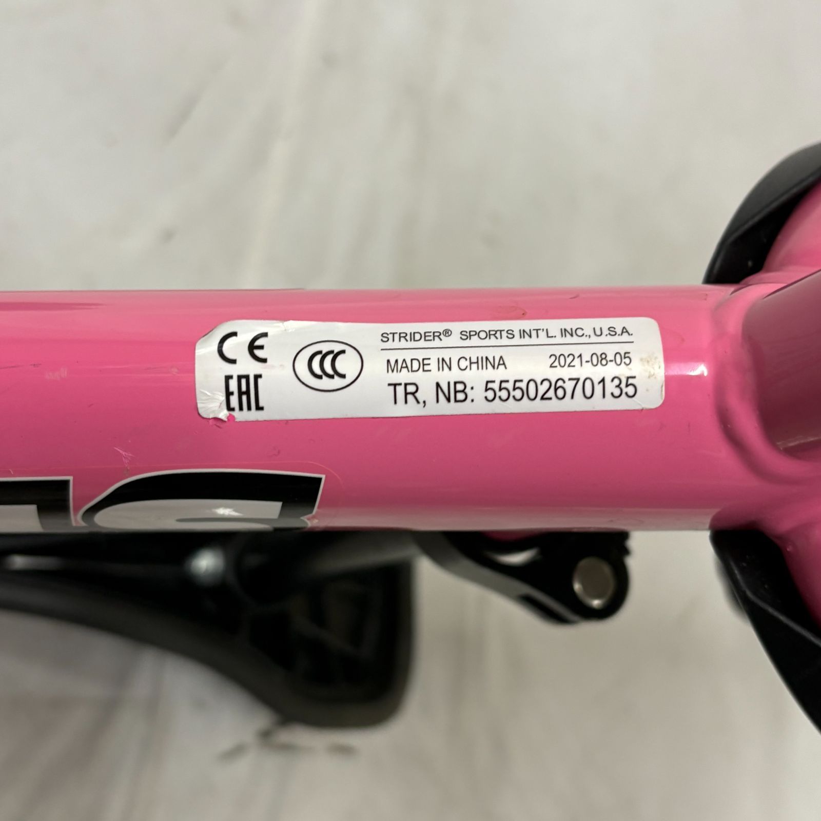 STRIDER バランスバイク ピンク 美品】STRIDER バランスバイク ピンク 12インチ STRIDER