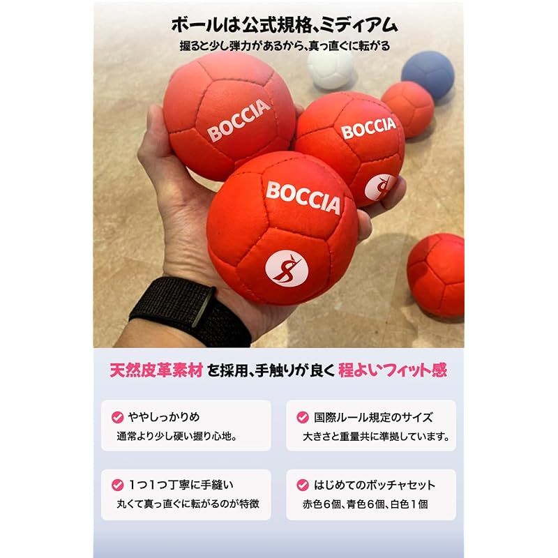 【新品】 【 初心者でもすぐにプレイ 】ボッチャ ボール セット パラリンピック正式種目 ターゲットマット付属 公式規格 ミディアム 0