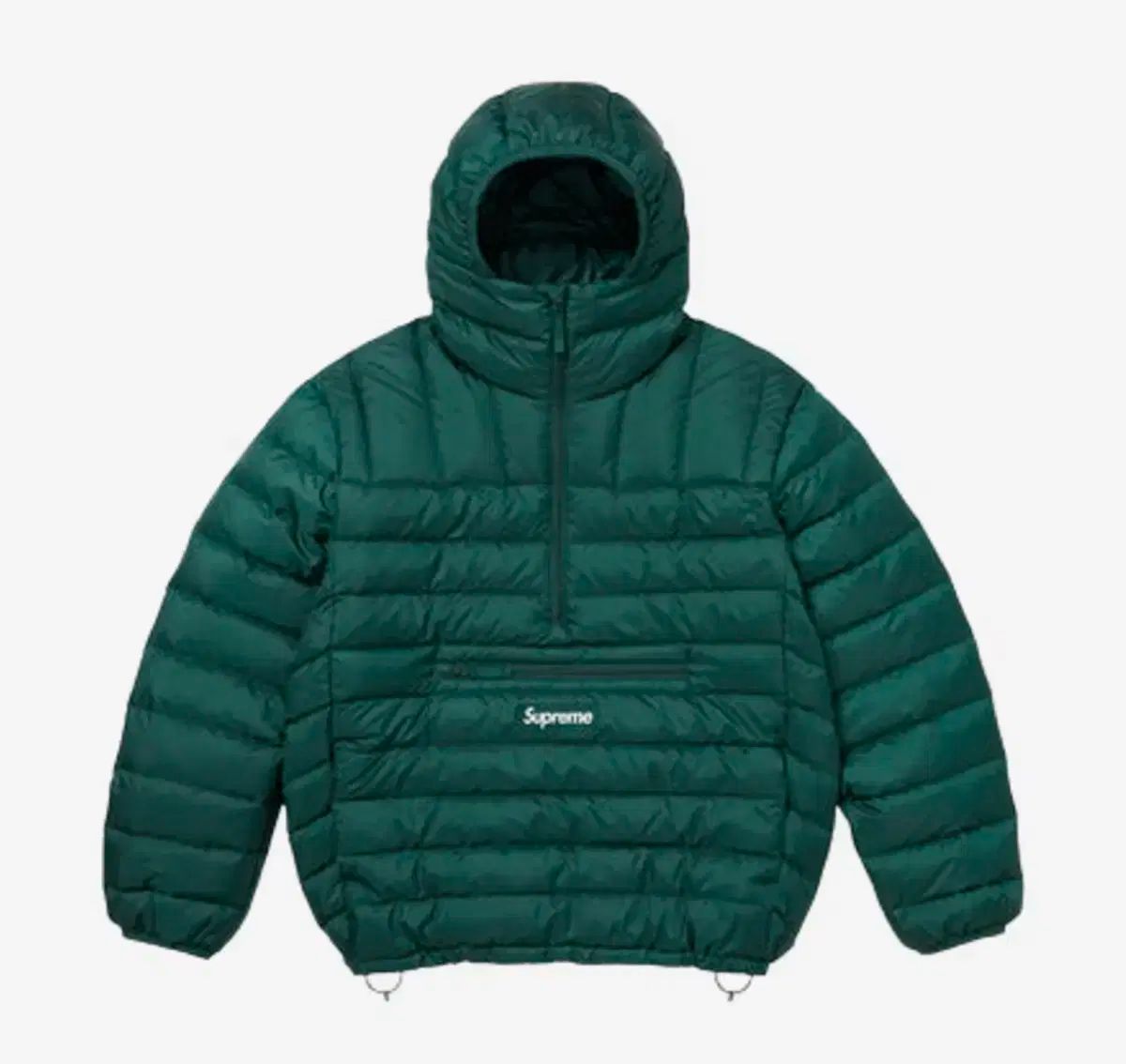 Supreme シュプリーム マイクロ ダウン ハーフ ジップ フード プルオーバー 緑 XL ♥ プラーク