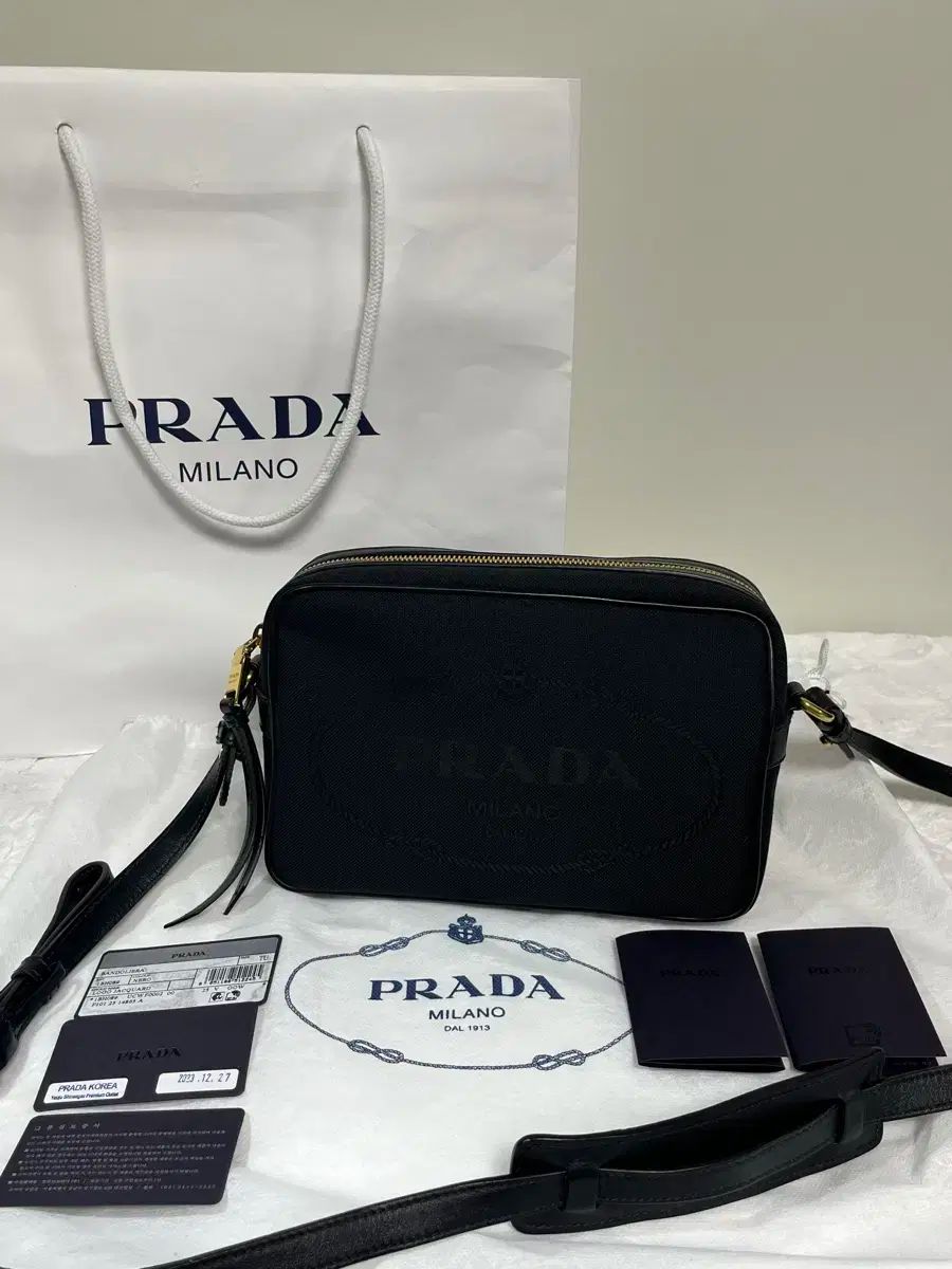 PRADA プラダ ジャカード カメラバッグ クロスバッグ