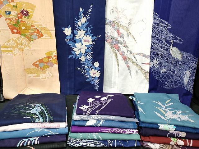 ［4358］訪問着 草花流水文様 金彩 絞り 刺繍 正絹 着物 袷 4358］訪問着 草花流水文様 金彩 絞り 刺繍 正絹 着物 袷