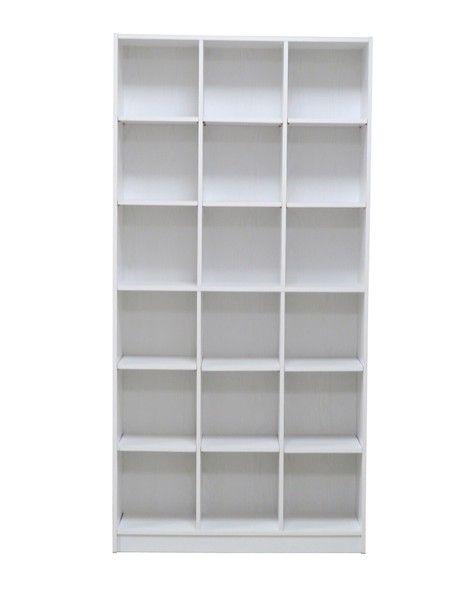うっすらと木目が見えるデザインが特徴の書棚 ＜組立家具_リモ　WH＞W90