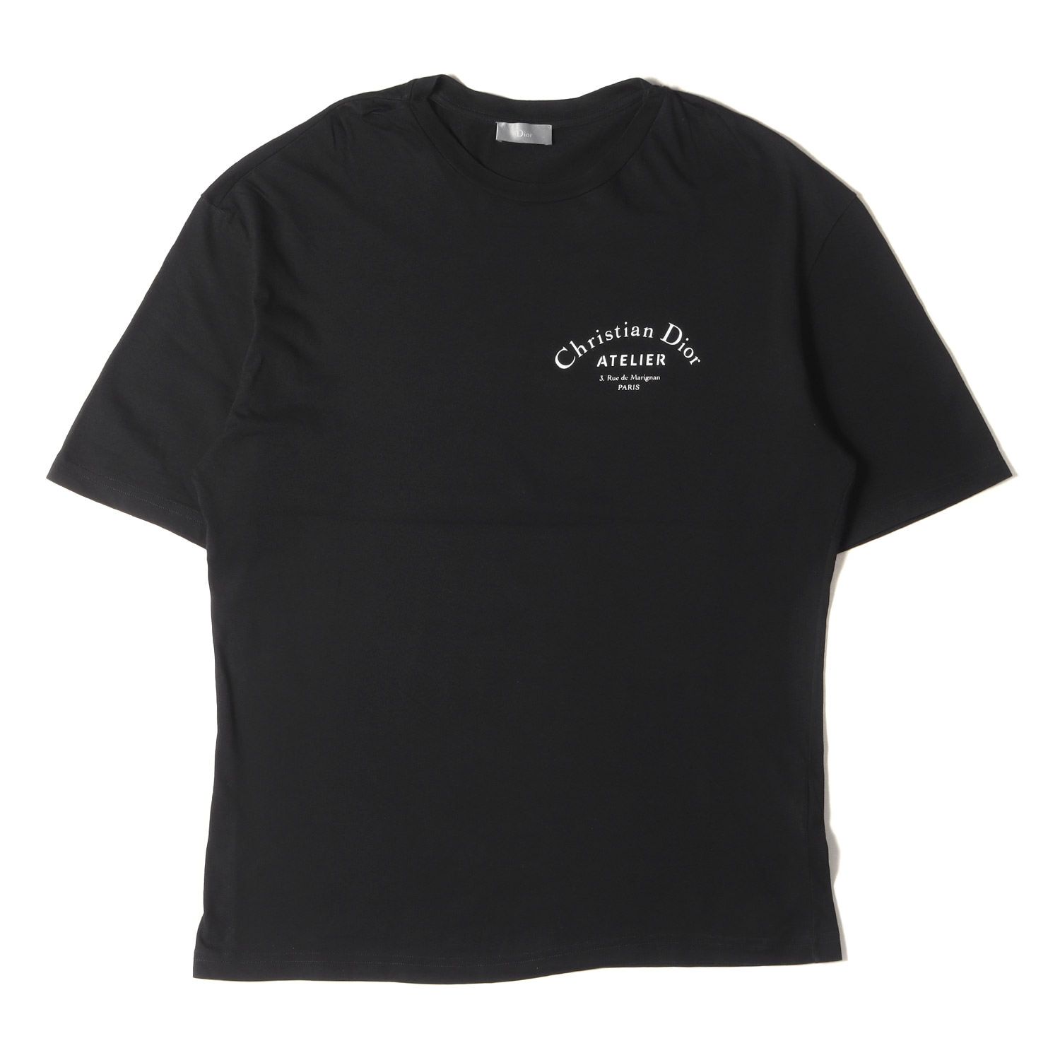 Dior HOMME ディオールオム Tシャツ サイズ:M ワンポイント バック ATELIER ロゴ プリント クルーネック 半袖Tシャツ ブラック  黒 トップス カットソー イタリア製【メンズ】 - メルカリ