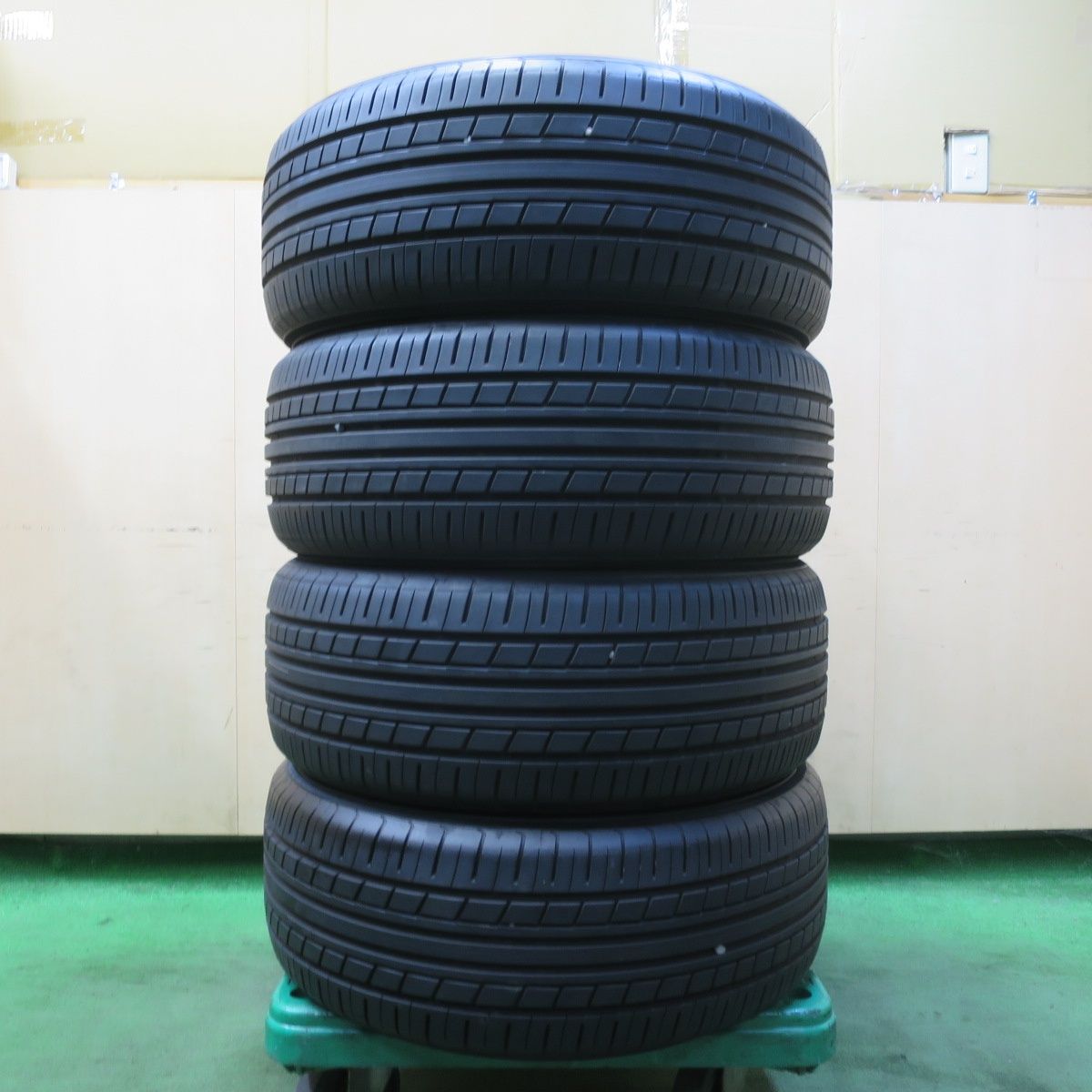 バリ溝 22年 9.5分 225 45R18 ヨコハマ エコス ES31 タイヤ 18インチ オデッセイ エスティマ クラウン マークX 等 5092708イノタ