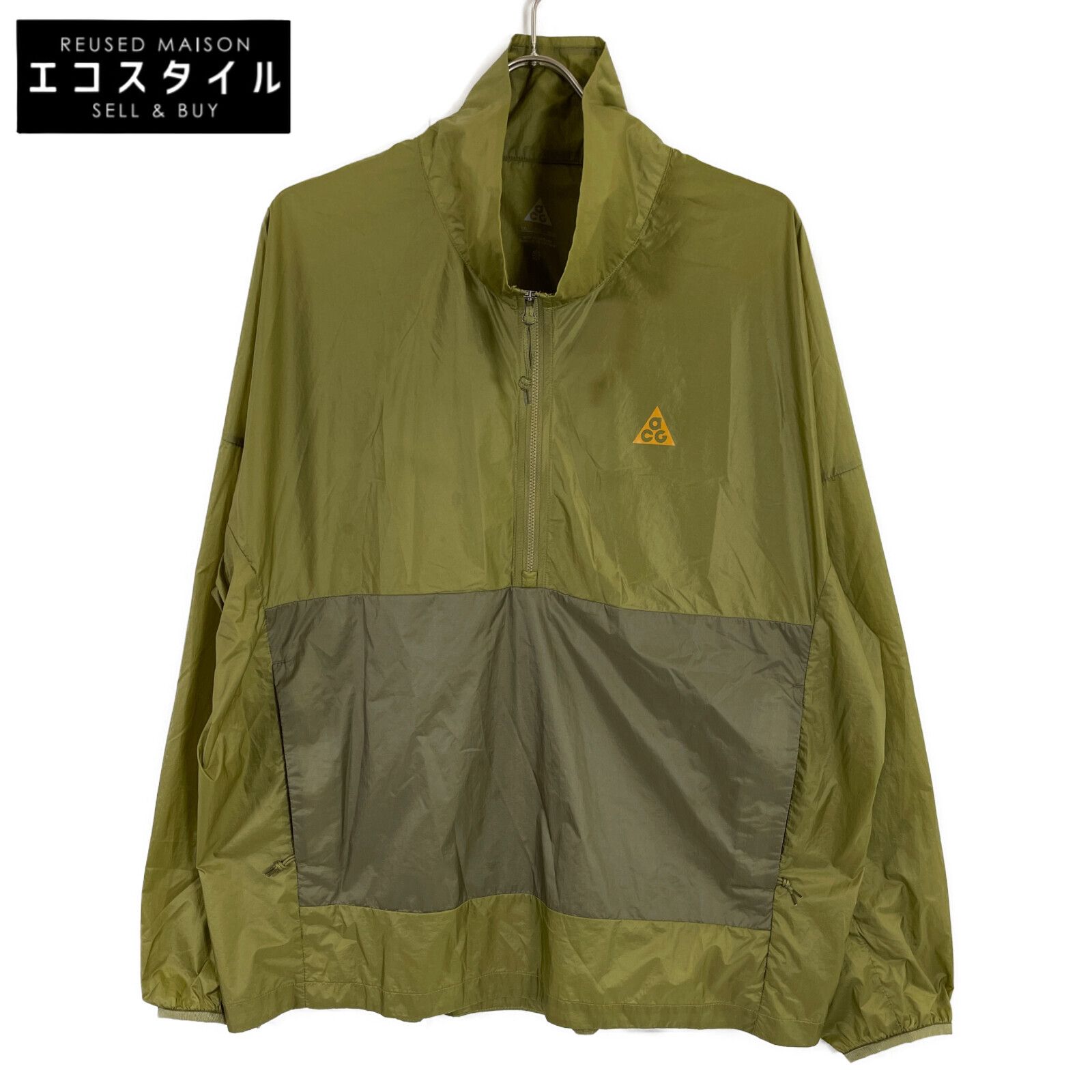 NIKE ナイキ DN3954-378 ACG CINDER CONE カーキ ハーフジップ ナイロンプルオーバー 2XL