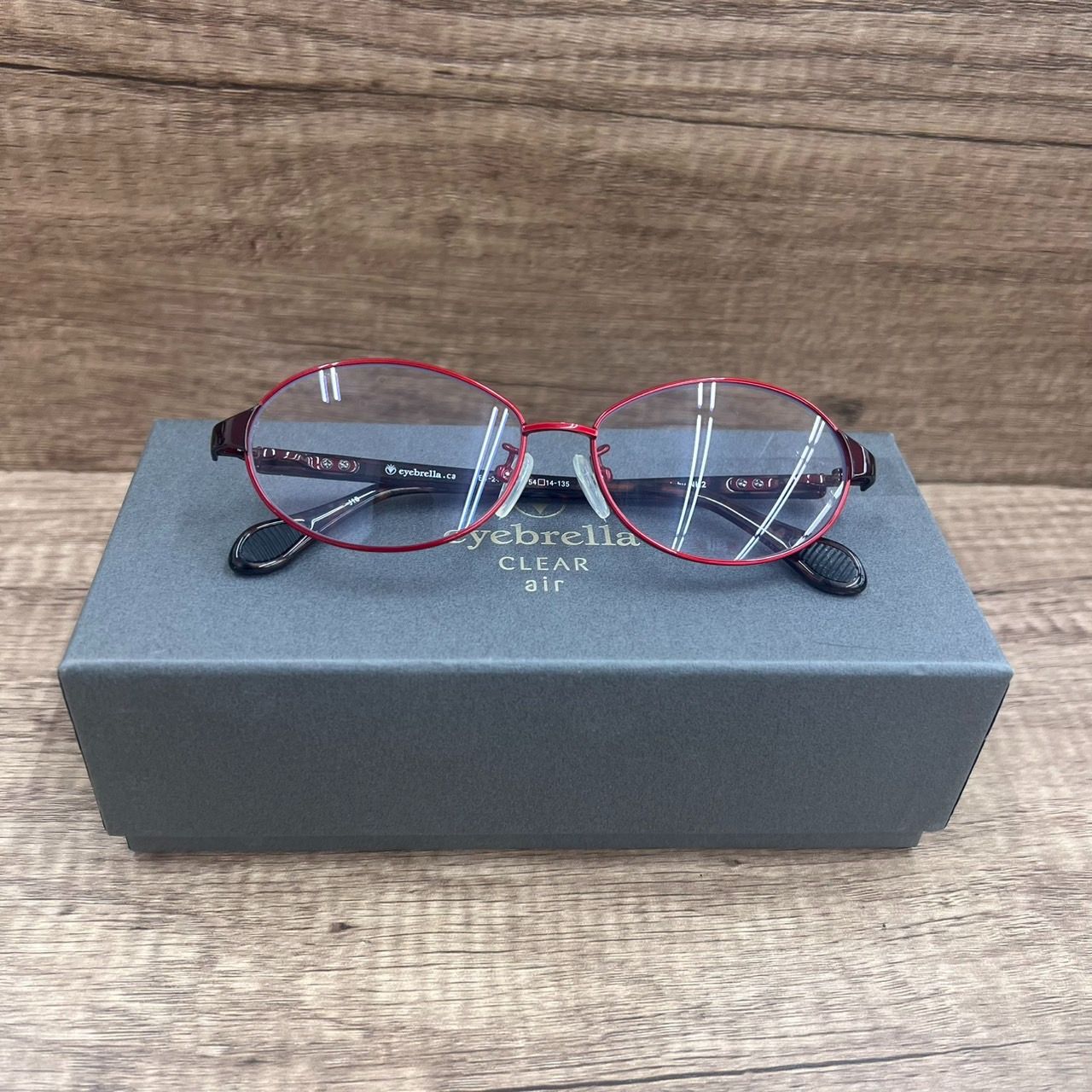 eyebrella アイブレラ アイブレラクリアエアー ルビーレッド 両面UVカット多機能レンズ EB-24 54□14-135