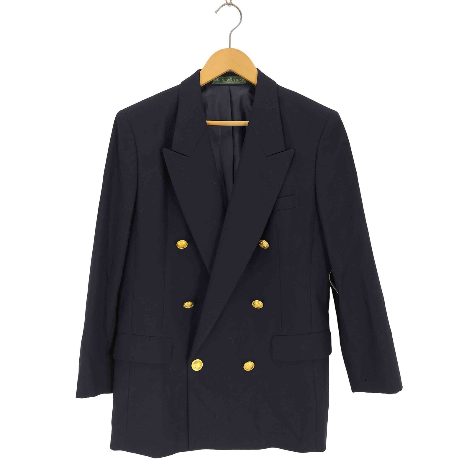 【新品未使用タグ付】ニューヨーカー　紺ブレ　ダブル　金ボタン ニューヨーカー NEWYORKER 紺ブレ 金ボタン ダブルテーラード