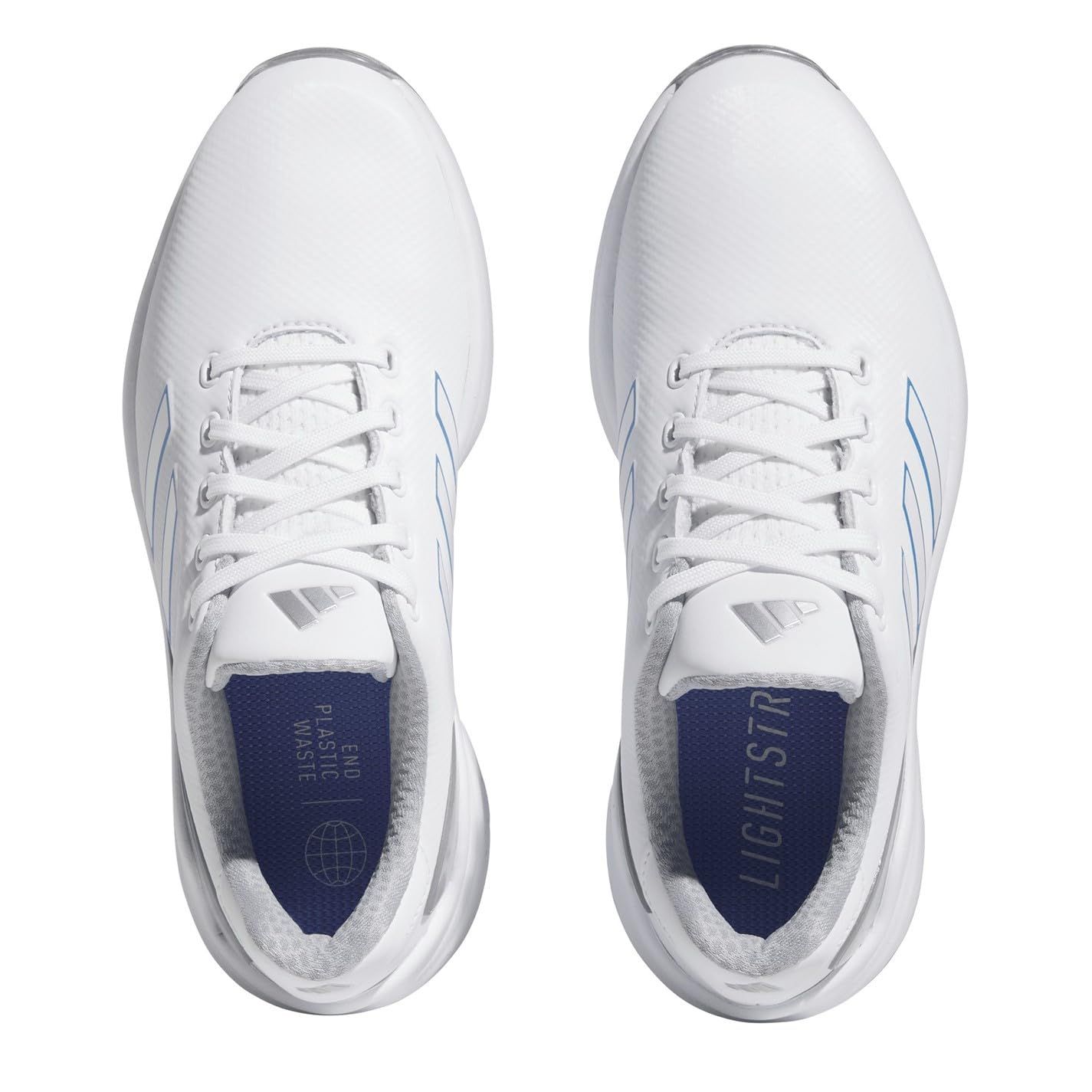 新品】ホワイト メタリックトゥ ゴルフシューズ ジーフォア 23センチ