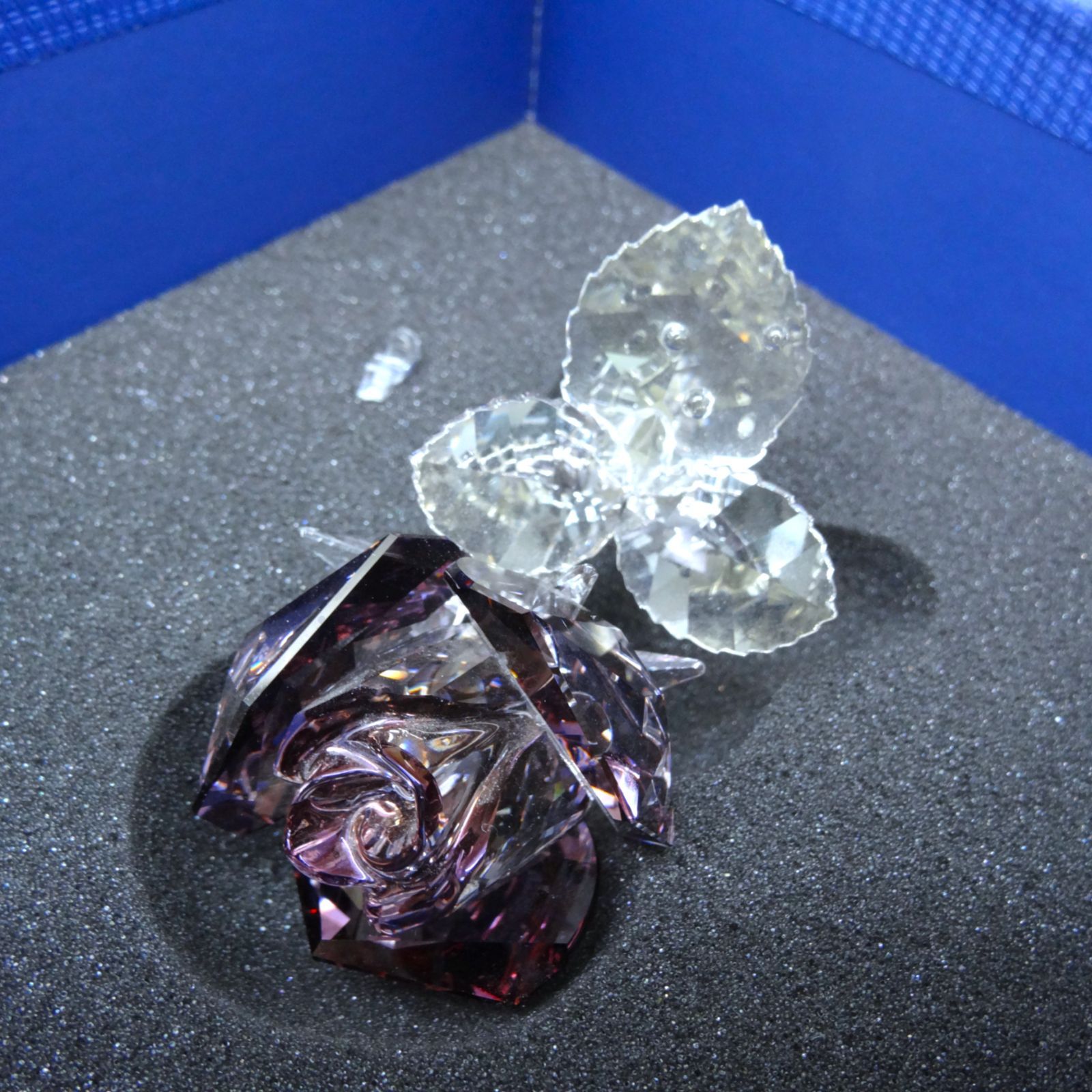 スワロフスキー　ローズ　ガラス製置物 SWAROVSKI スワロフスキー ブロッサミングローズ 薔薇 置物