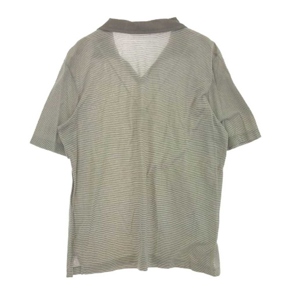 ルイヴィトン ポロシャツ グレー ボーダー LOUIS VUITTON ルイ・ヴィトン スキッパー ボーダー 半袖 ポロシャツ