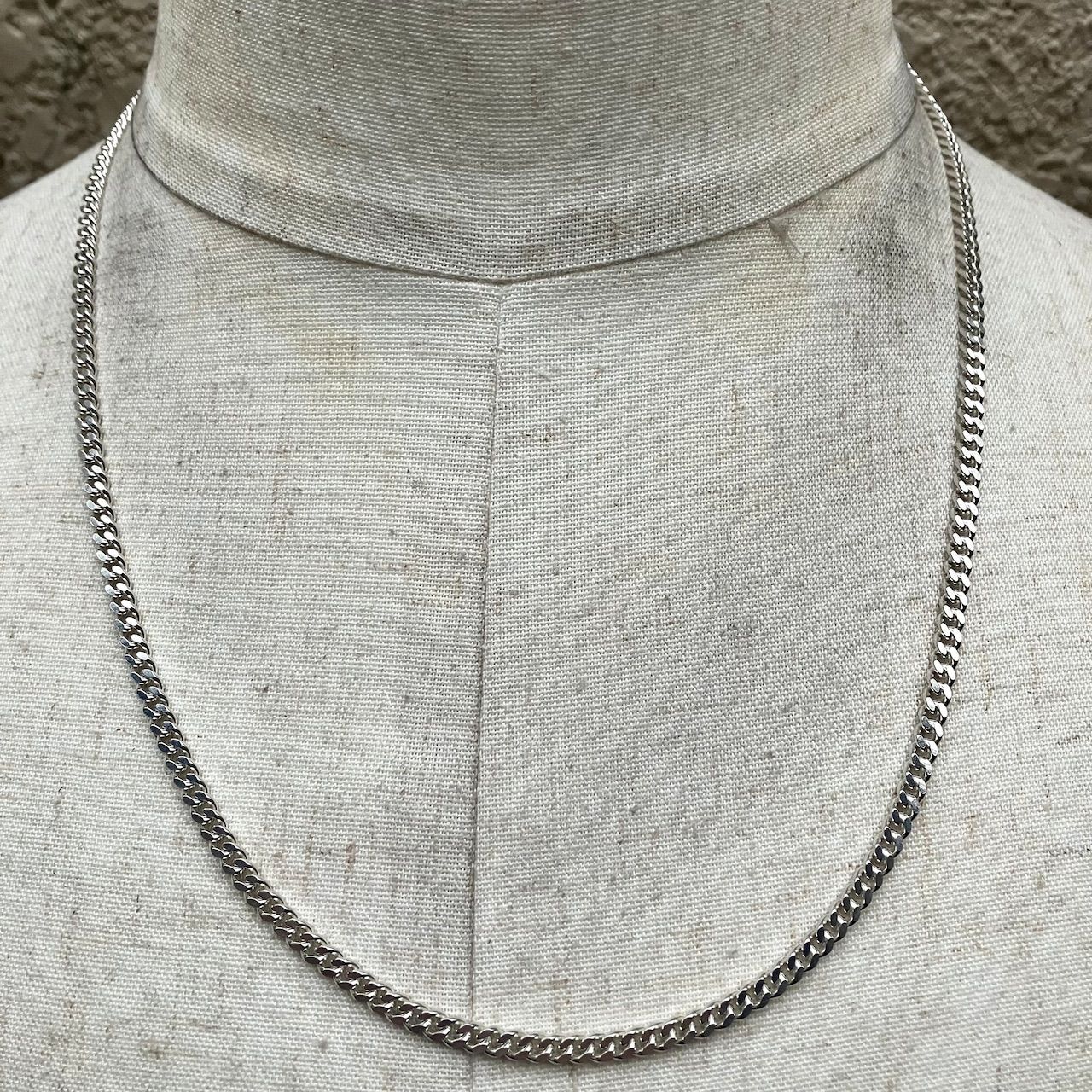 SILVER925 FLAT LINK CHAIN NECKLACE/シルバー/ネックレス