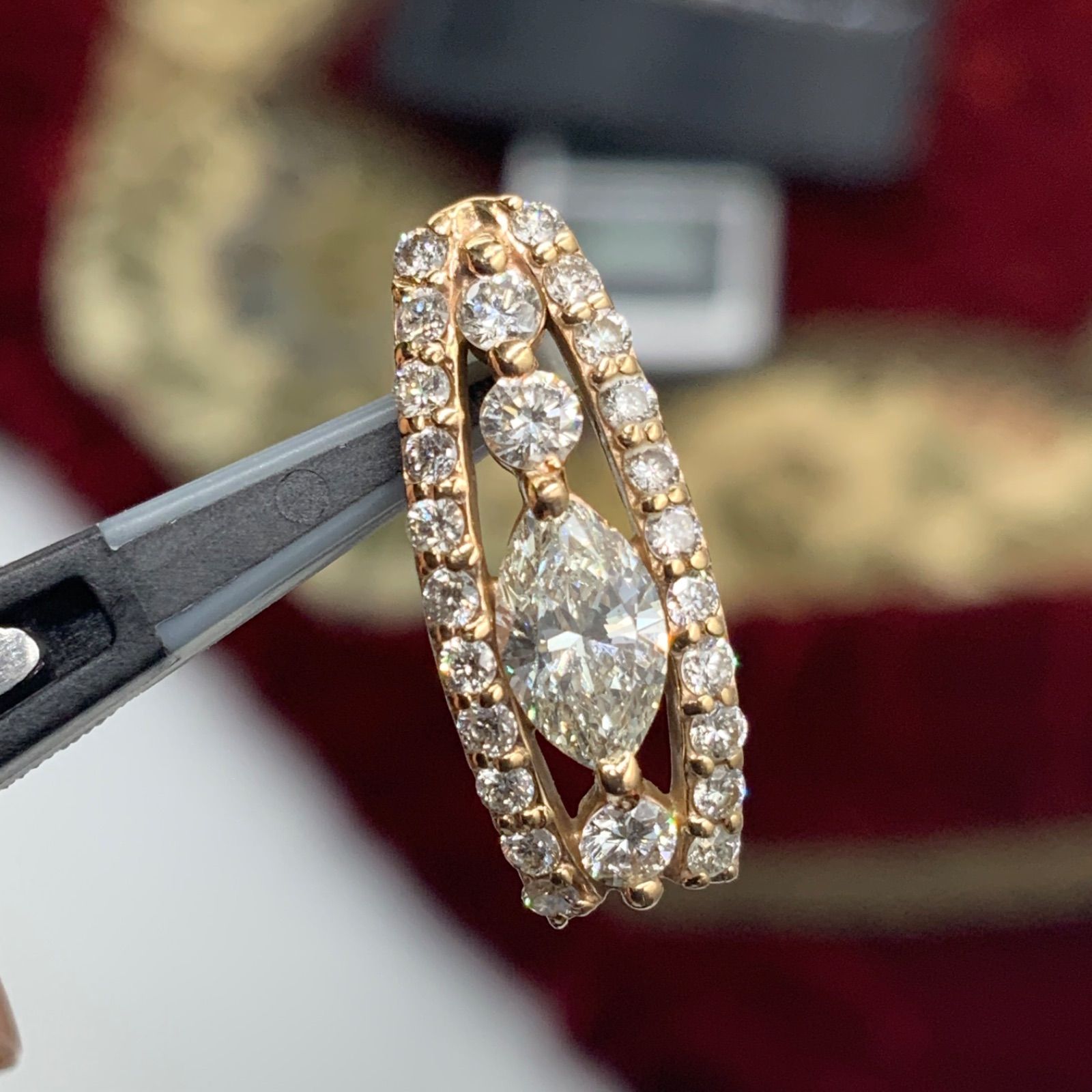 K18 ピンクゴールド ダイヤペンダント 1.5g 0.327ct 0.32ct - メルカリ