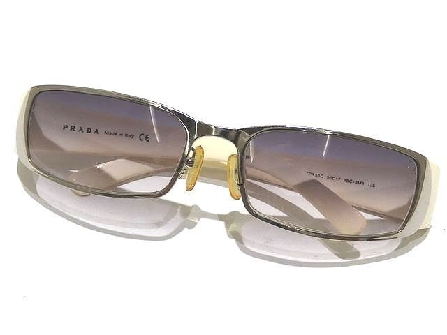 プラダスポーツ サングラス ハーフリム パープル シルバー vintage