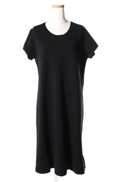 セオリー Theory 18SS Prosecco Empire ワンピース ニット 半袖 ひざ丈 S 黒 ブラック | o0515 PN