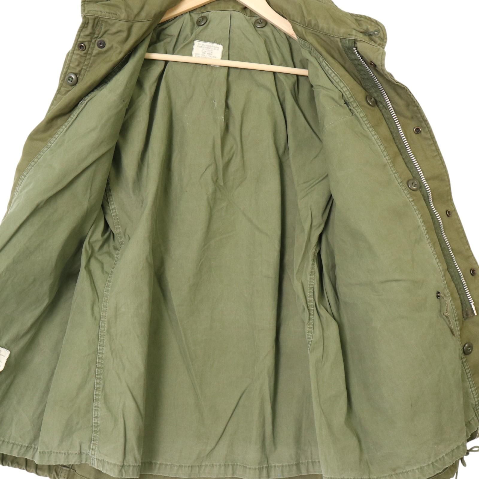 60年代 米軍実物 U.S.ARMY M-65 フィールドジャケット 2nd ヴィンテージ ミリタリー オリーブ (メンズ MEDIUM M)  古着 A3399