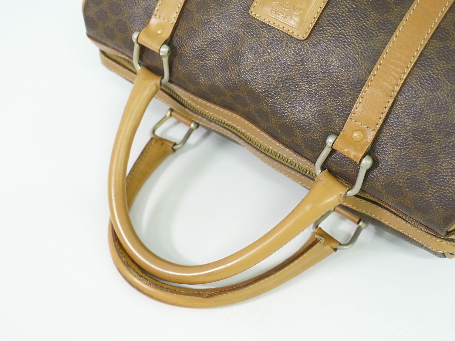 CELINE セリーヌ ボストンバッグ マカダム ブラウン 未使用美品