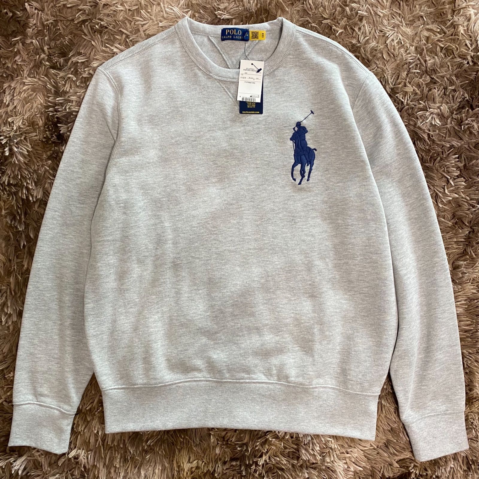 美品✨ POLO RALPH LAUREN ビッグポニー刺繍スウェット グレー 新品】POLO RALPH LAUREN ビックポニー刺繍スウェット グレー - メルカリ